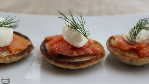 Buckwheat flour gives blini their unique, earthy taste. They're delicious with a variety of toppings including smoked salmon, sour cream and caviar.
