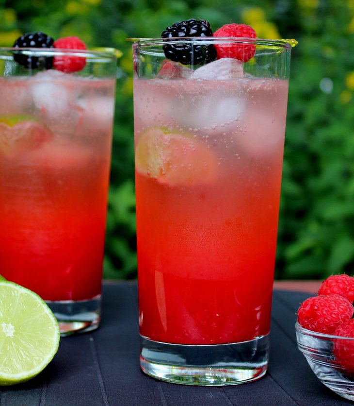 Raspberry Mint Lime Rickey