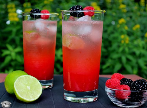 Raspberry Mint Lime Rickey