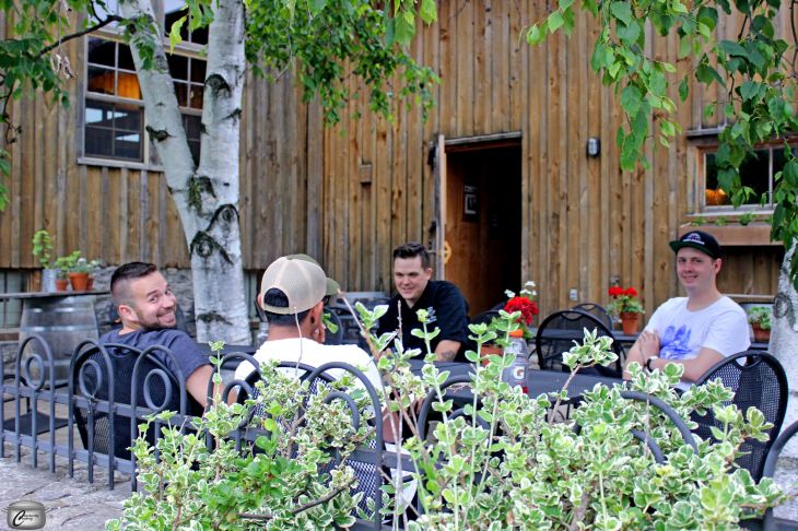It was fun to see some of the chefs relaxing on the Grange's beautiful terrace before service commenced.