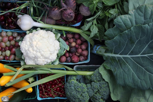 Early July is a bountiful time at the Ottawa Farmers' Market. I'll be cooking with this basket of goodies all week long.
