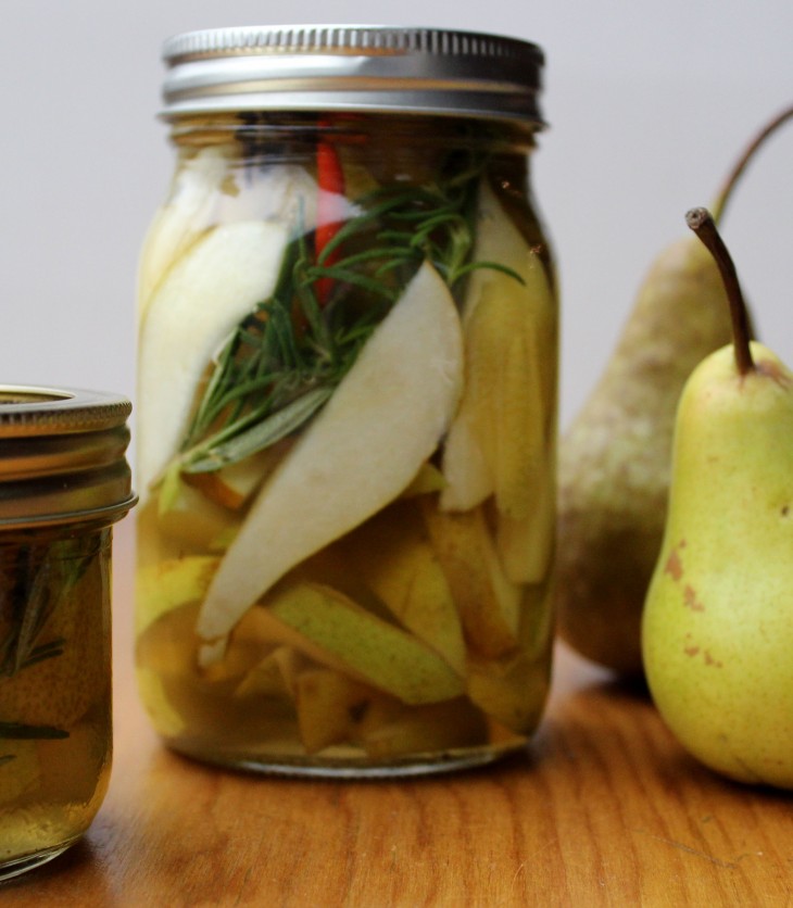 Sweet-Spicy Pickled Pears