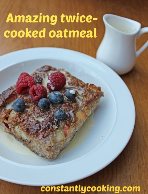 Twice-cooked oatmeal squares pinnable
