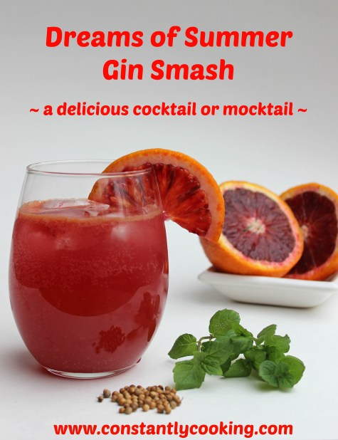 Blood Orange Gin Smash Pinterest