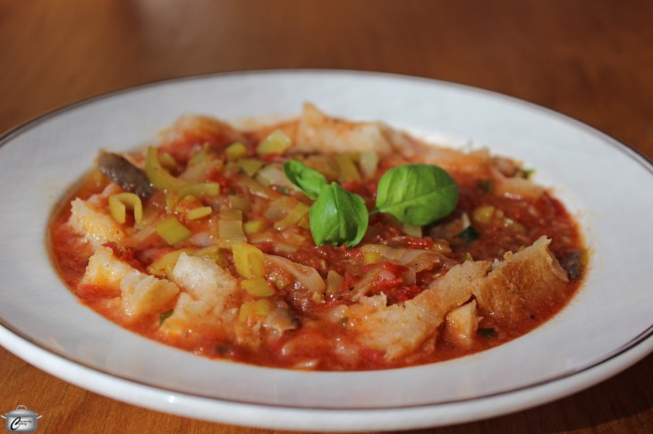 Tuscan Tomato Leek and Bread Soup