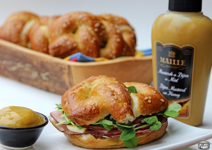 soft-baked pretzel sandwich