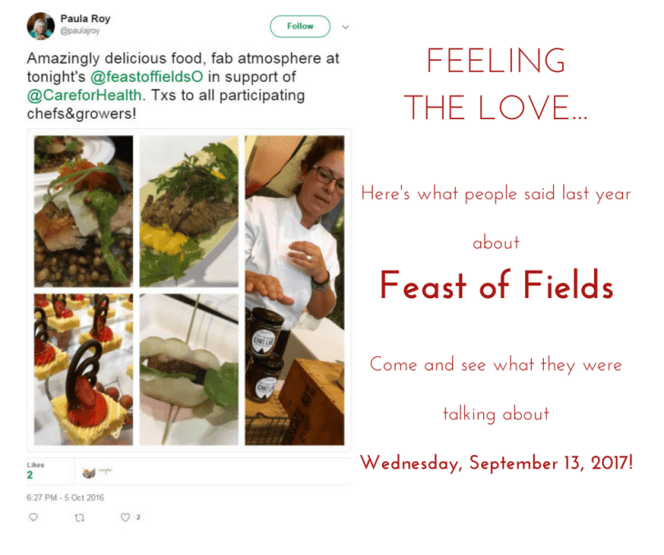 Feast of Fields Tweet