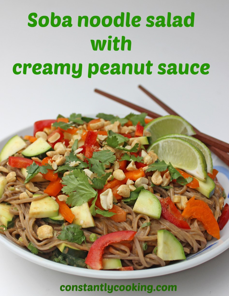 Soba noodle salad with creamy peanut sauce Constantly Cooking with