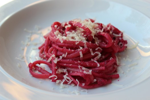 roasted beets, garlic and walnuts make a delicious pesto