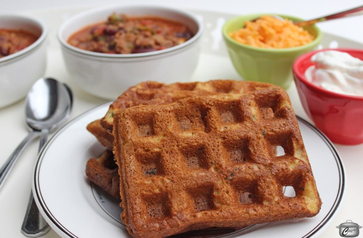 cornbread waffles with chives