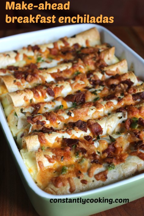 make-ahead breakfast enchiladas are easy and delicious