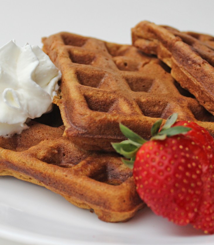 whole wheat gingerbread waffles