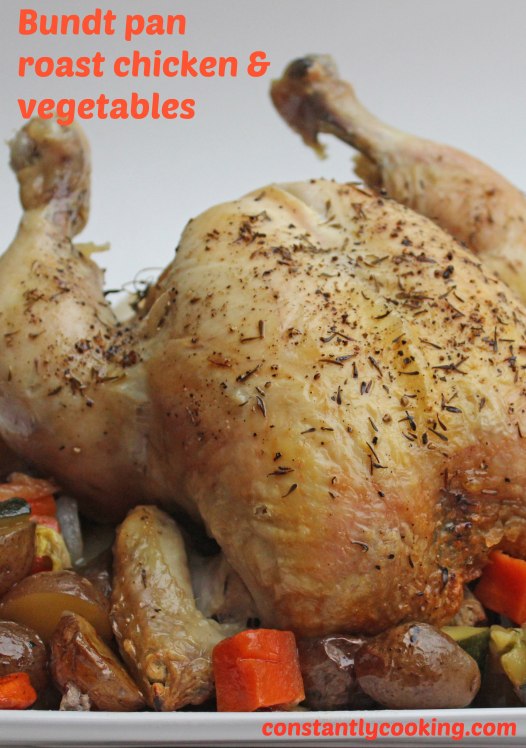 swap your beer can for a bundt pan to make the most delicious roast chicken and vegetables ever