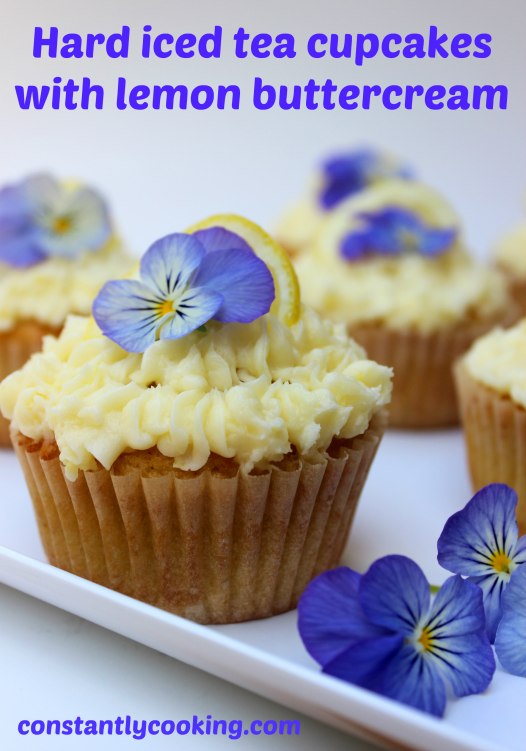 delicious cupcakes with lemon buttercream on top