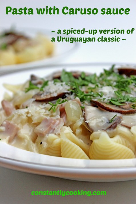 A spiced-up version of a Uruguayan favourite - Pasta with Caruso sauce