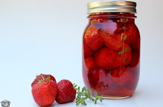 quick pickled fresh strawberries