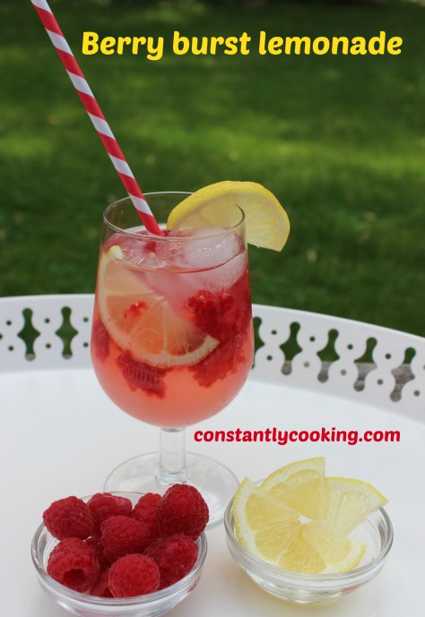 simple syrup fresh lemon juice and berries make for a refreshing drink