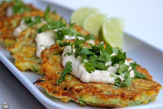 grated zucchini cooked corn in a gorgeous batter makes for delicious crispy fritters