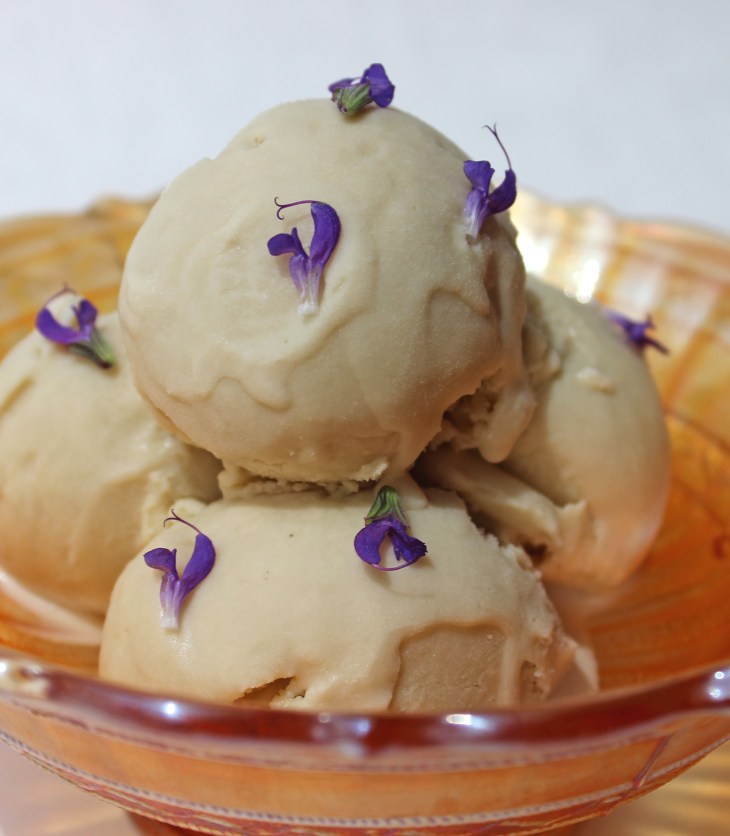 Gelato infused with earl grey tea
