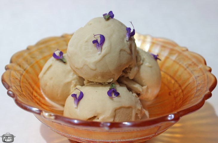 Gelato infused with earl grey tea