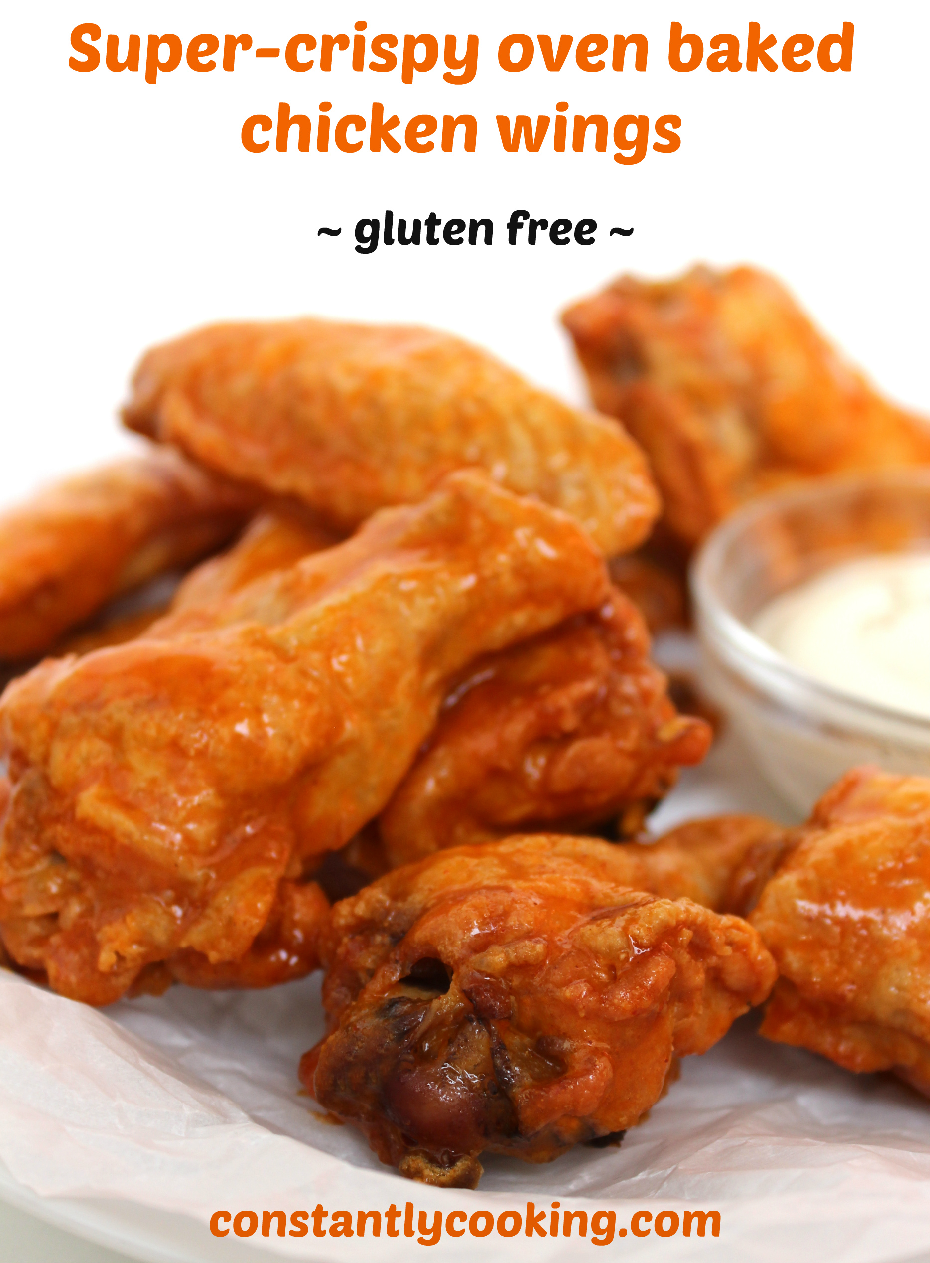 super crispy oven baked chicken wings are so delicious and so easy to make.