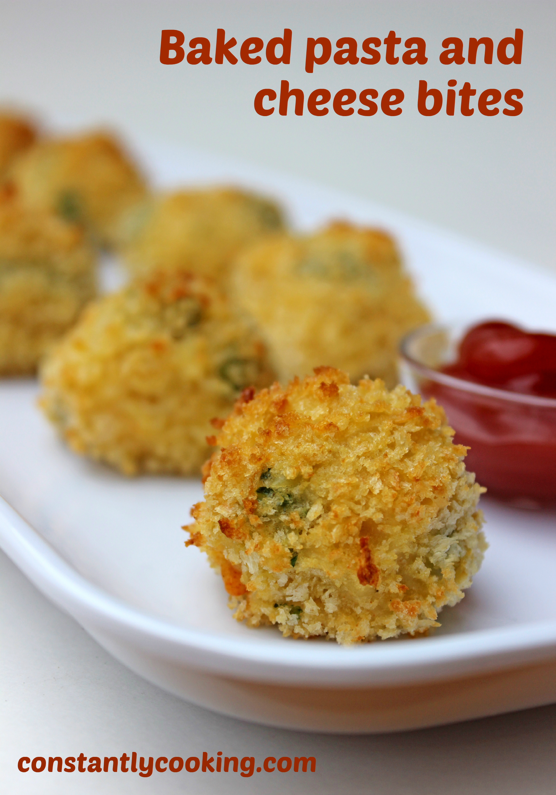 it's a mac and cheese switchup as cheese-sauce coated orzo gets breaded and baked for a delicious treat