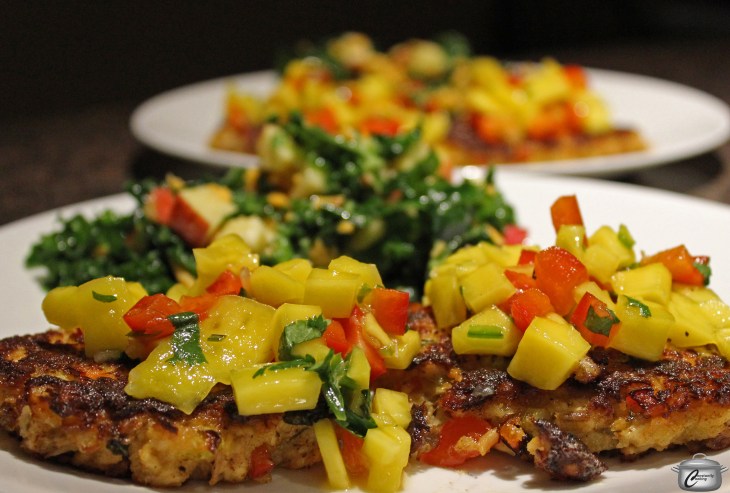 salmon cakes with fruit salsa